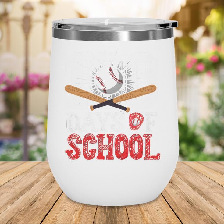 100 Days Of School Baseball 100 Days Smarter Boys Student Wine Tumbler 100 Days Of School Baseball 100 Days Smarter Boys Student Wine Tumbler