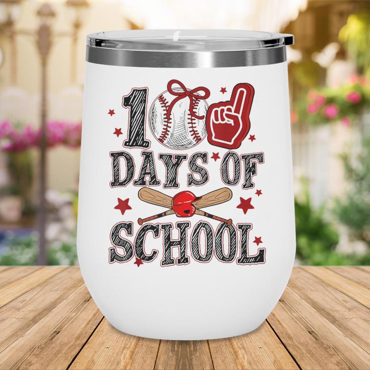 100 Days Of School Baseball Teacher 100 Days Smarter Student Wine Tumbler 100 Days Of School Baseball Teacher 100 Days Smarter Student Wine Tumbler