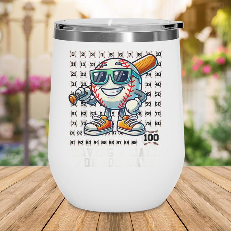 100 Days Of School Boys Baseball 100th Day Of School Kids Wine Tumbler 100 Days Of School Boys Baseball 100th Day Of School Kids Wine Tumbler