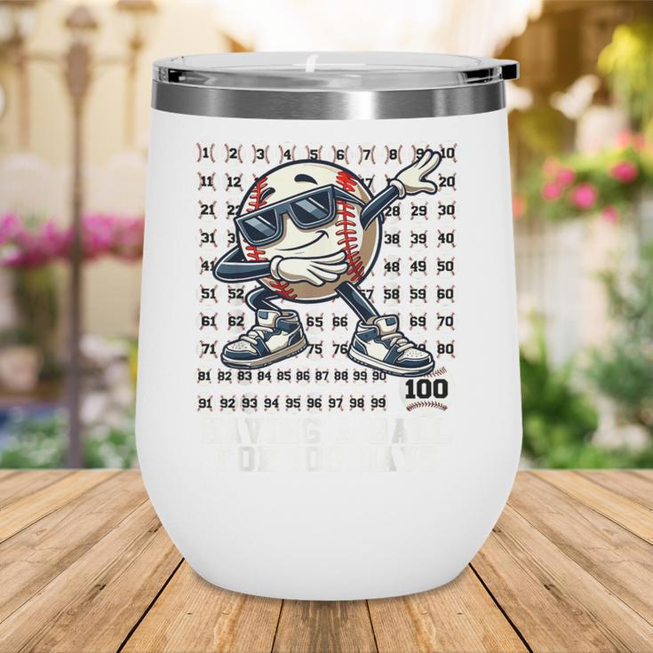 100 Days Of School Boys Dabbing Baseball 100th Day Of School Wine Tumbler 100 Days Of School Boys Dabbing Baseball 100th Day Of School Wine Tumbler