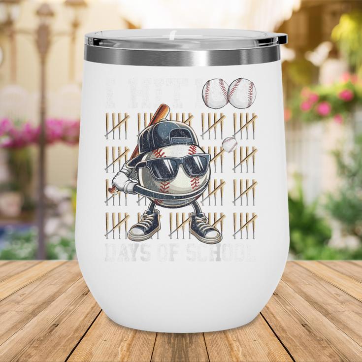 100 Days Of School Boys Kids 100th Day Balls Baseball Kids Wine Tumbler