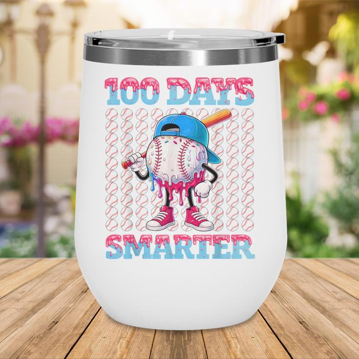 100 Days Smarter Baseball Drip Boys 100 Days Of School Kids Wine Tumbler 100 Days Smarter Baseball Drip Boys 100 Days Of School Kids Wine Tumbler