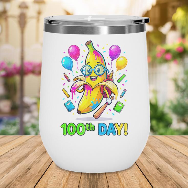 100th Day Of School Banana Baseball Drip For Kids Youth Girl Wine Tumbler 100th Day Of School Banana Baseball Drip For Kids Youth Girl Wine Tumbler