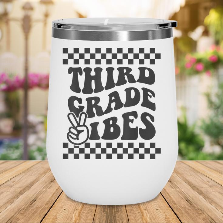 1st Day Of 3rd Grade Vibes Retro Girls Back To School Boys Wine Tumbler