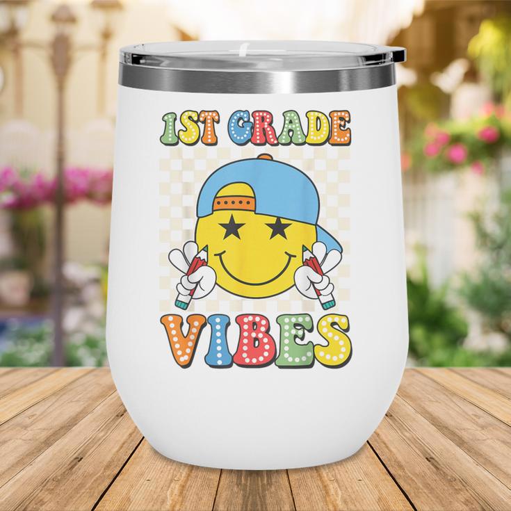 1st Grade Vibes Kids Back To School Class First Grade Boys Wine Tumbler 1st Grade Vibes Kids Back To School Class First Grade Boys Wine Tumbler