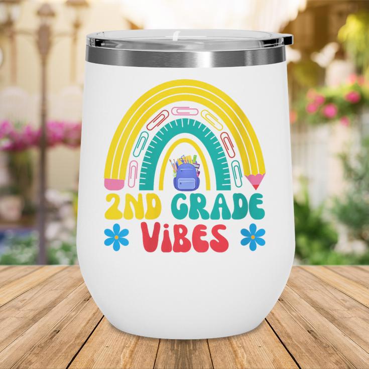 2nd Grade Vibes Back To School Rainbow Second Grade Wine Tumbler 2nd Grade Vibes Back To School Rainbow Second Grade Wine Tumbler