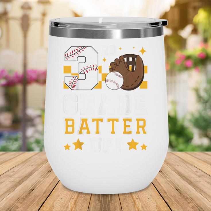 3rd Grade Batter Up Baseball First Day Back To School Wine Tumbler