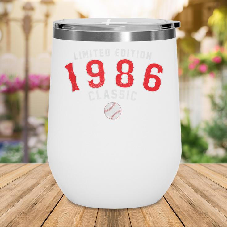40 Year Old 1986 Classic Baseball 40th Birthday Wine Tumbler 40 Year Old 1986 Classic Baseball 40th Birthday Wine Tumbler
