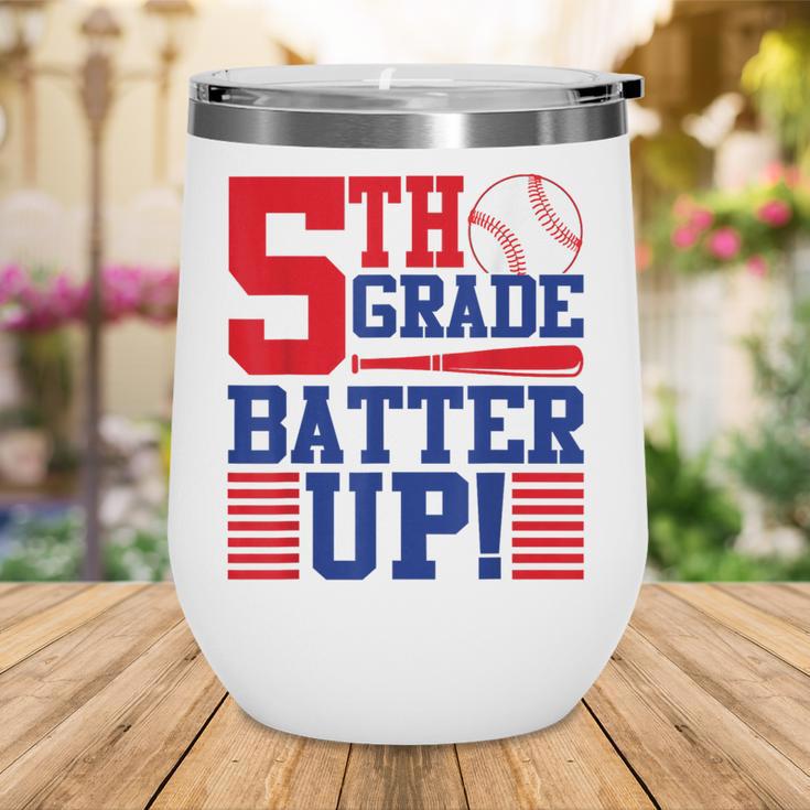 5th Grade Batter Up Back To School Fifth Grade Baseball Boys Wine Tumbler