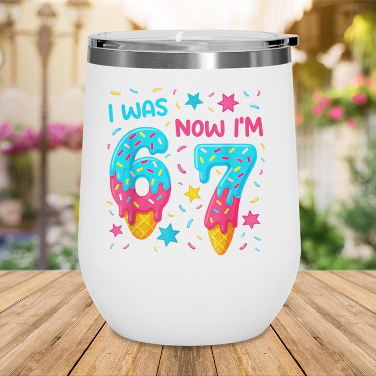I Was 6 Now I'm 7 67 Birthday Baseball Drip 7 Year Old Wine Tumbler