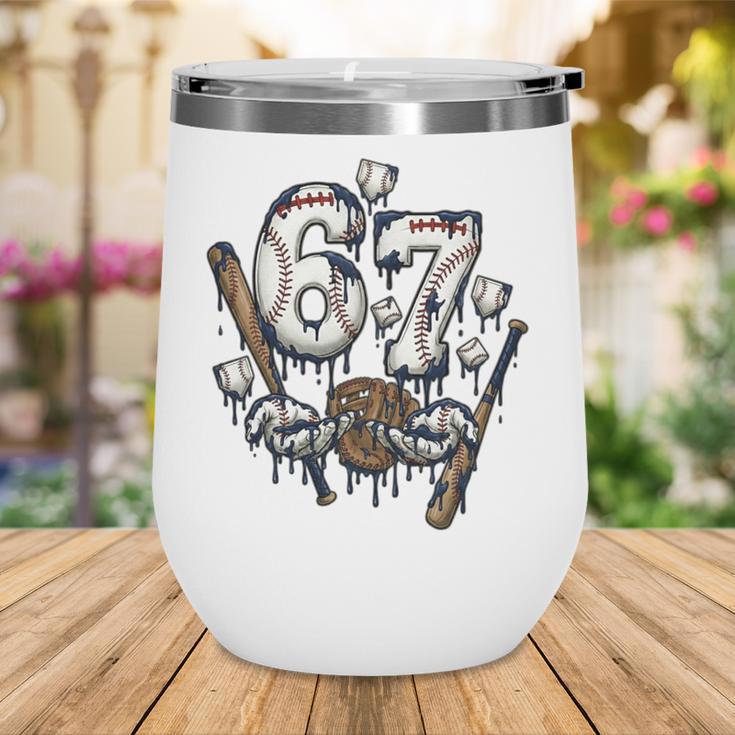 67 Baseball Six Seven Baseball 6 7 Kids Boys Girls Premium Tri-Blend Wine Tumbler