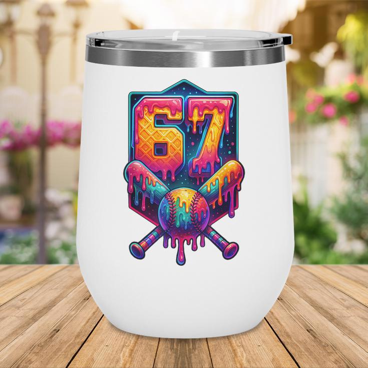 67 Meme Trendy Baseball Number 67 Player Six Seven Wine Tumbler