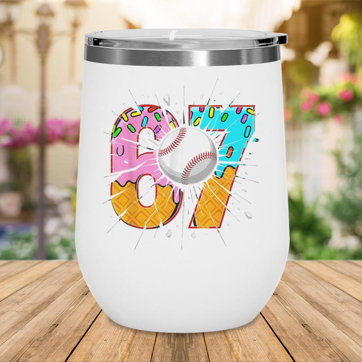 67 Six Seven 6 7 Boys 67 Baseball Ice Cream Drip 6 7 Wine Tumbler