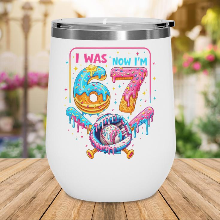 7th Birthday Boys I Was 6 Now I'm 7 Baseball Ice Cream Drip Wine Tumbler 7th Birthday Boys I Was 6 Now I'm 7 Baseball Ice Cream Drip Wine Tumbler