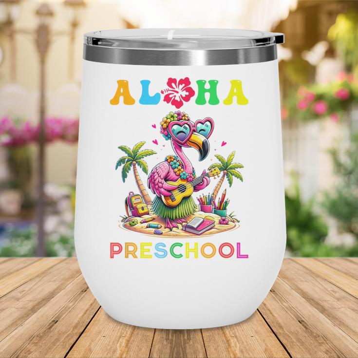 Aloha Preschool Flamingo Hawaii Back To School Kids Girl Wine Tumbler Aloha Preschool Flamingo Hawaii Back To School Kids Girl Wine Tumbler