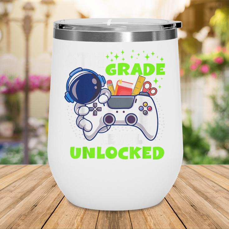 Back To School 6th Grade Level Unlocked Gamer Boys Kids Wine Tumbler
