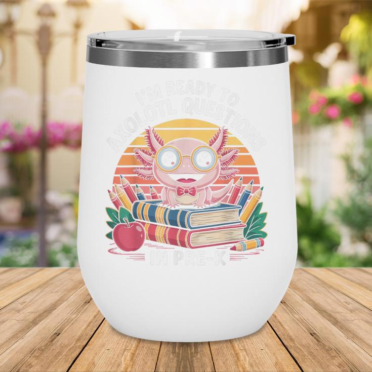 Back To School Axolotl Design For Pre-K Students Wine Tumbler