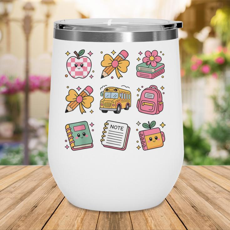Back To School Coquette Bow First Day Of School Toddler Girl Wine Tumbler Back To School Coquette Bow First Day Of School Toddler Girl Wine Tumbler