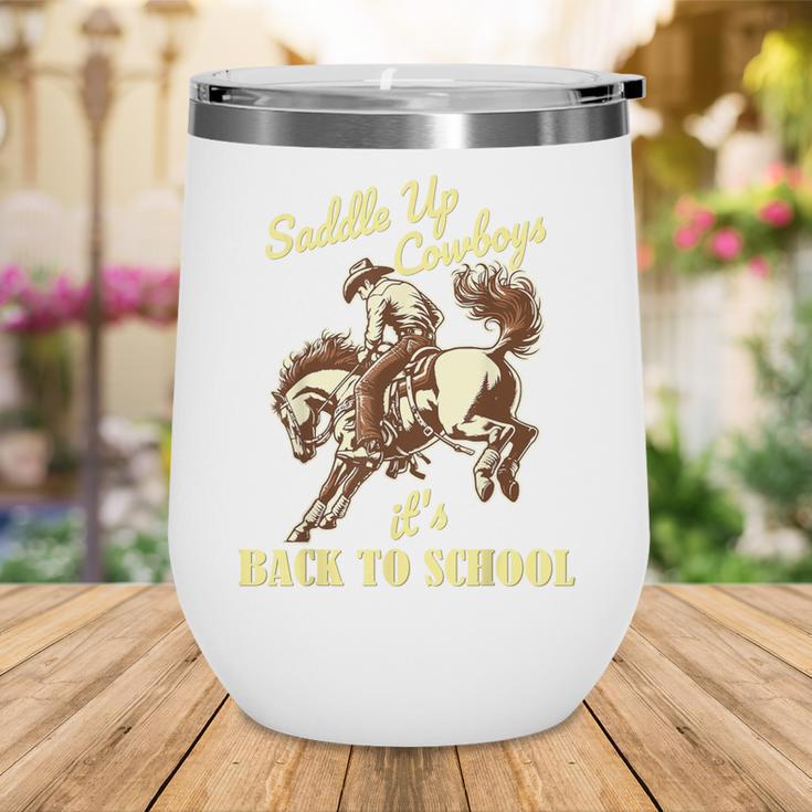 Back To School Cowboy Rodeo Country Western Saddle Up Boys Wine Tumbler