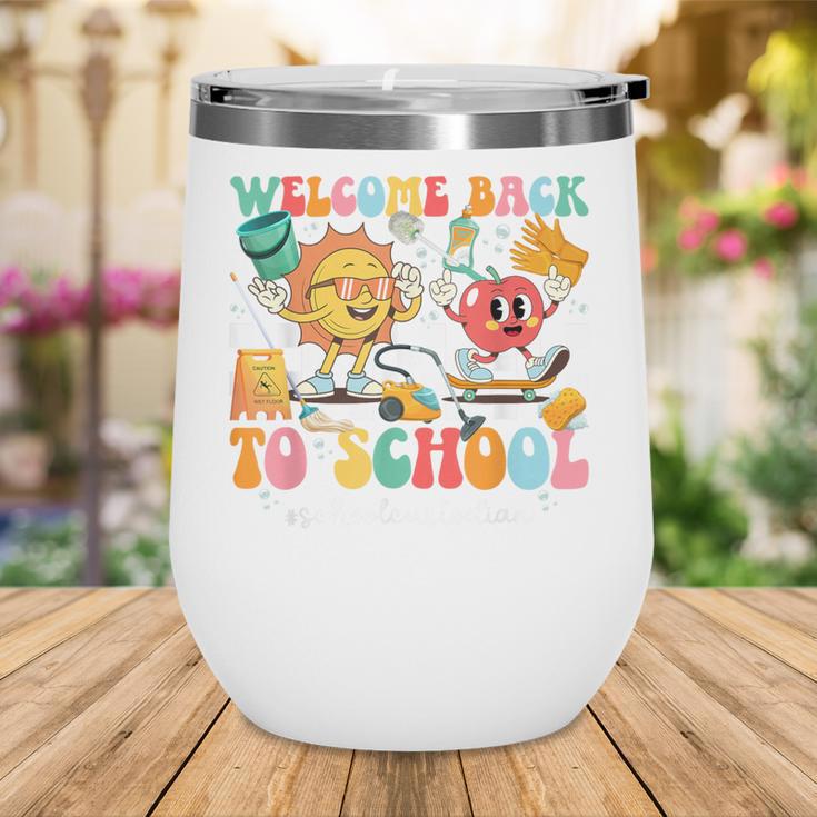 Back To School Custodian First Day Of School Custodian Wine Tumbler
