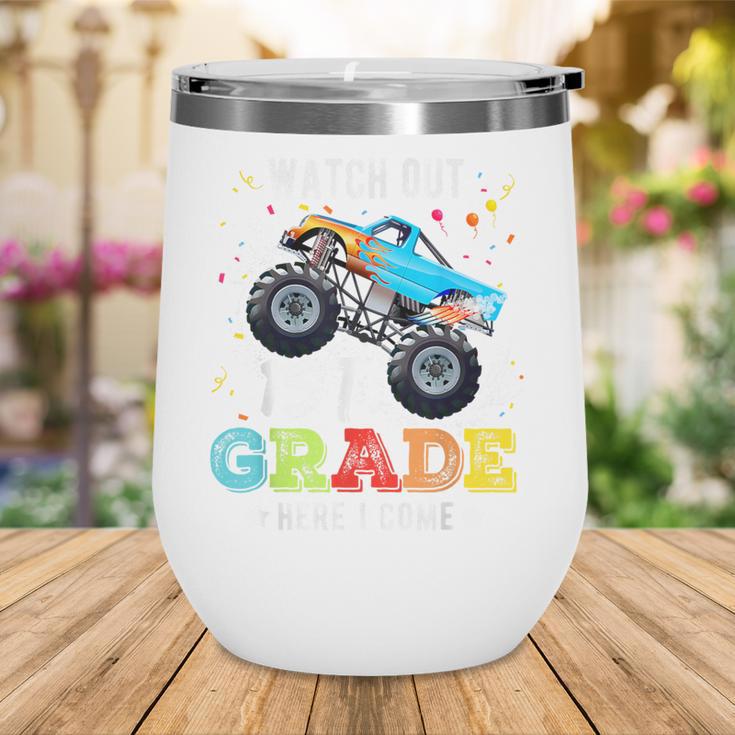 Back To School First Grade Here I Come For Boy Kids Truck Wine Tumbler