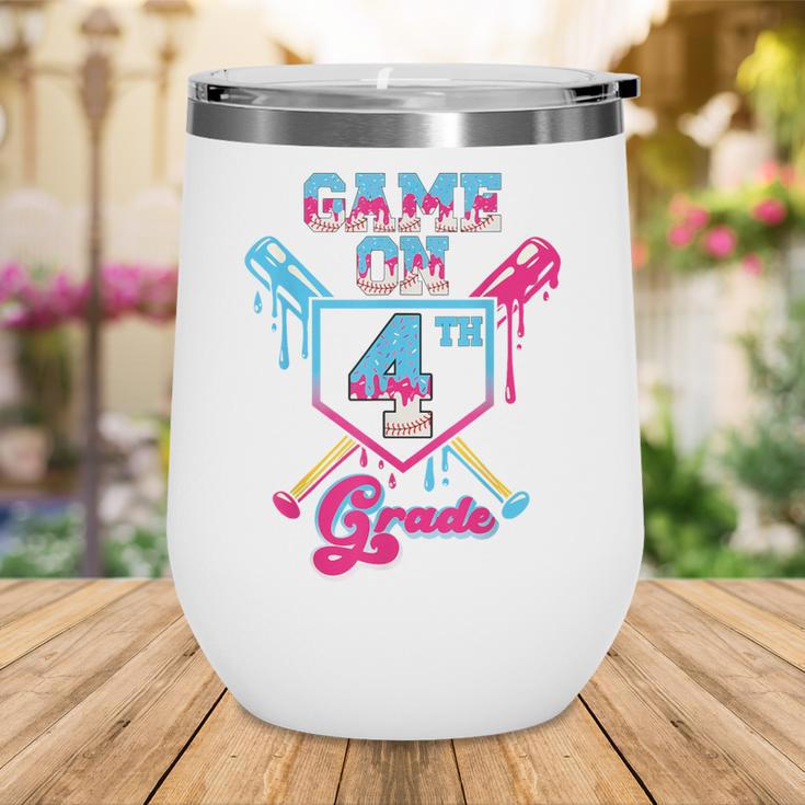 Back To School Game On Fourth Grade Baseball First Day Boys Wine Tumbler