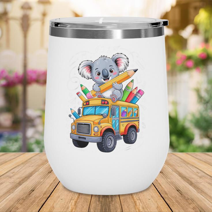 Back To School Koala School Bus 100 Days Of School Wine Tumbler Back To School Koala School Bus 100 Days Of School Wine Tumbler