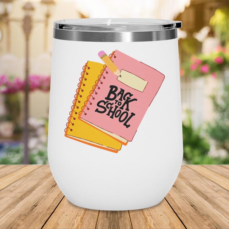 Back To School Notebook And Pencil Graphic Design Premium Tri-Blend Wine Tumbler