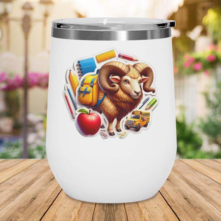 Back To School Ram Boys Girls Student Kids Lover Farmer Cute Wine Tumbler
