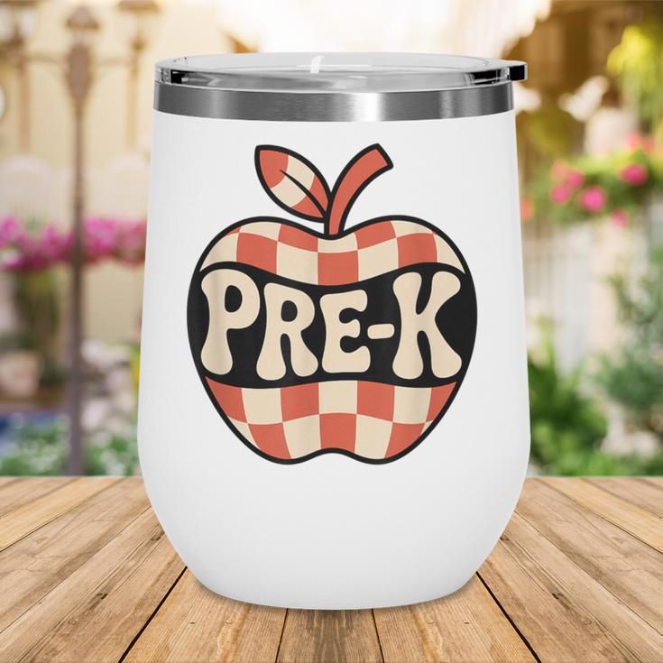 Back To School Retro Apple PRE-K Classroom Wine Tumbler