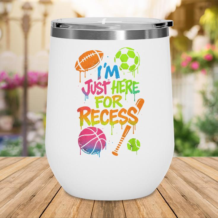 Back To School Sports Basketball Football Recess Wine Tumbler