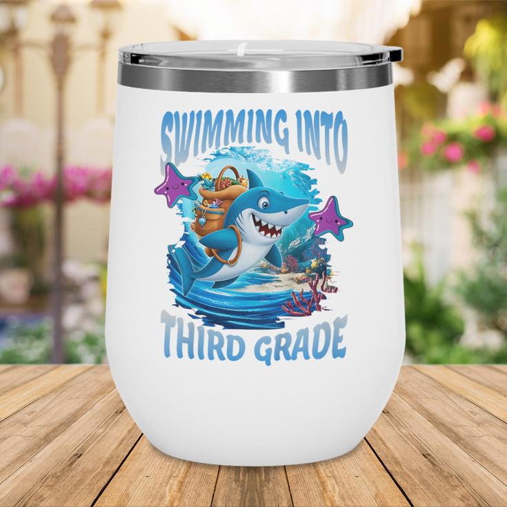 Back To School Third Grade Shark Wine Tumbler Back To School Third Grade Shark Wine Tumbler