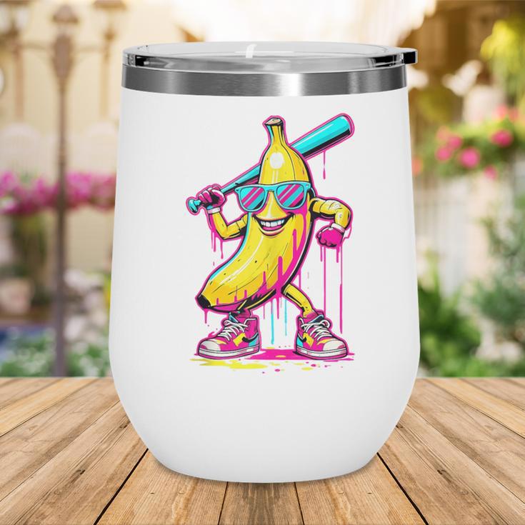 Banana With Baseball Bat Street Baseball Drip Wine Tumbler Banana With Baseball Bat Street Baseball Drip Wine Tumbler