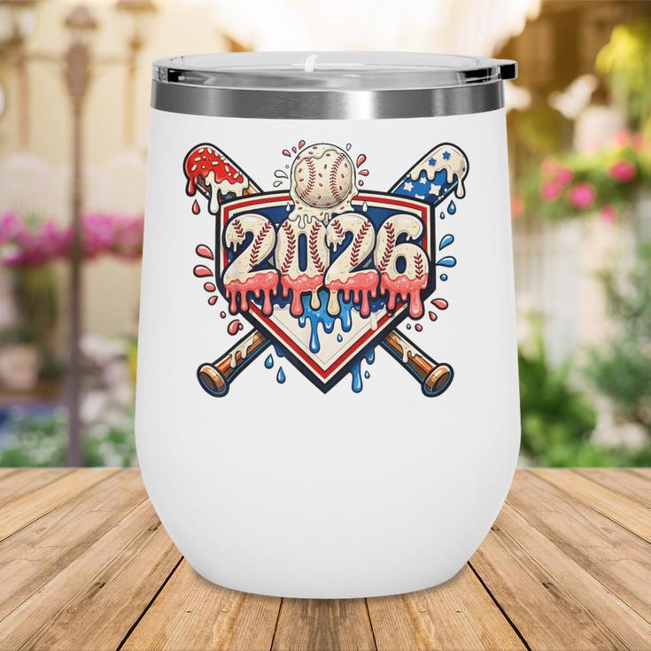 Baseball 2026 Ice Cream Drip Bats For Boys Birthday Graphic Wine Tumbler Baseball 2026 Ice Cream Drip Bats For Boys Birthday Graphic Wine Tumbler