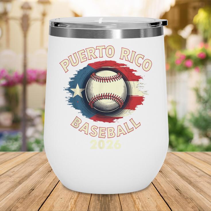 Baseball 2026 Puerto Rico Island Pride Sports Theme Wine Tumbler Baseball 2026 Puerto Rico Island Pride Sports Theme Wine Tumbler