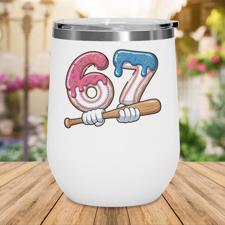 Baseball 67 Kids Ice Cream Drip Six Seven Youth Boys Wine Tumbler Baseball 67 Kids Ice Cream Drip Six Seven Youth Boys Wine Tumbler