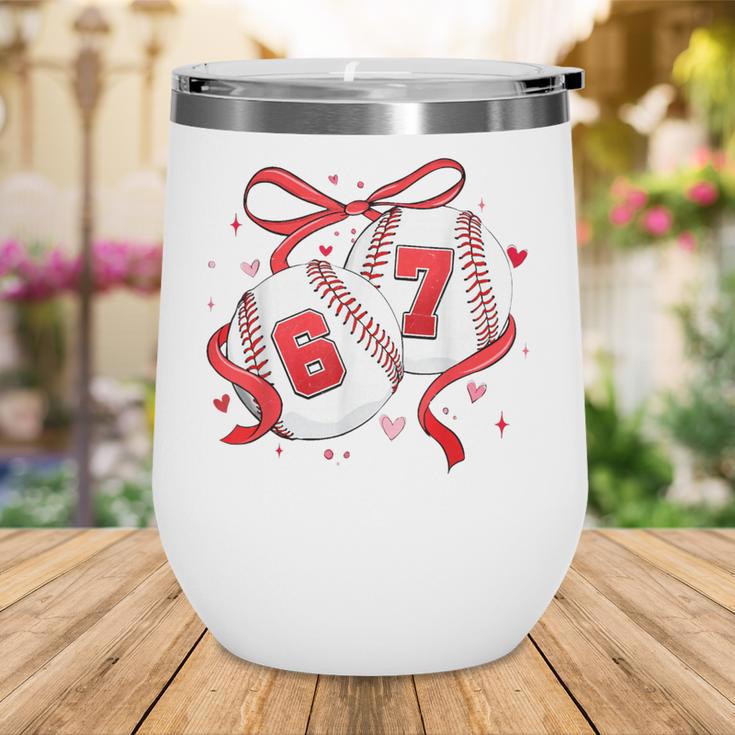 Baseball 67 Six Seven Gen Alpha Meme Valentine's Day Wine Tumbler Baseball 67 Six Seven Gen Alpha Meme Valentine's Day Wine Tumbler