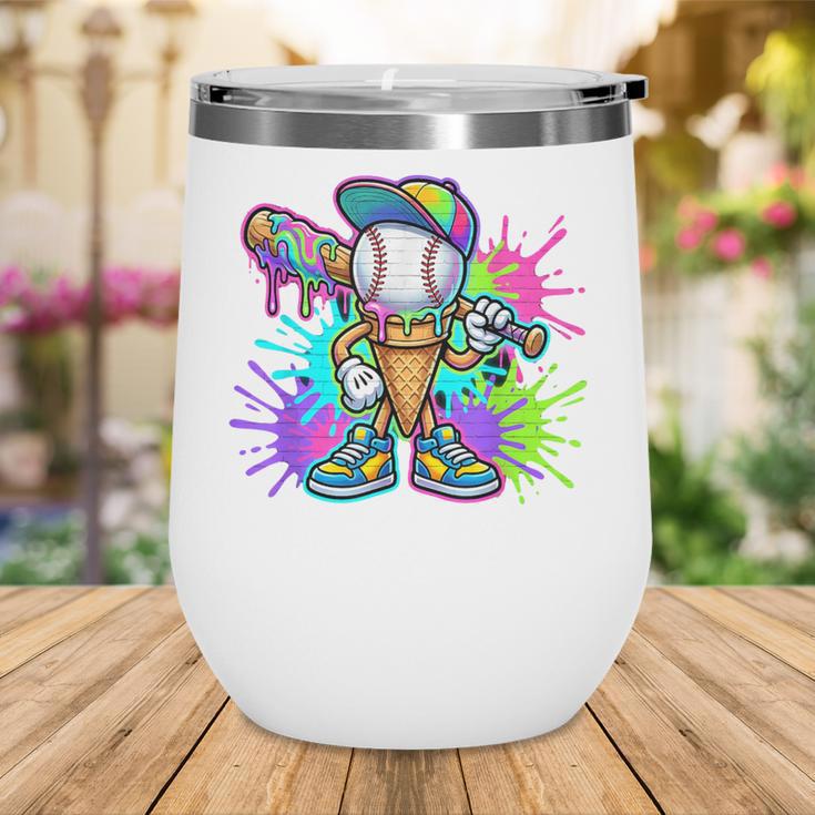 Baseball Boys Clothes For Boys Ice Cream Drip Baseball Stuff Wine Tumbler Baseball Boys Clothes For Boys Ice Cream Drip Baseball Stuff Wine Tumbler