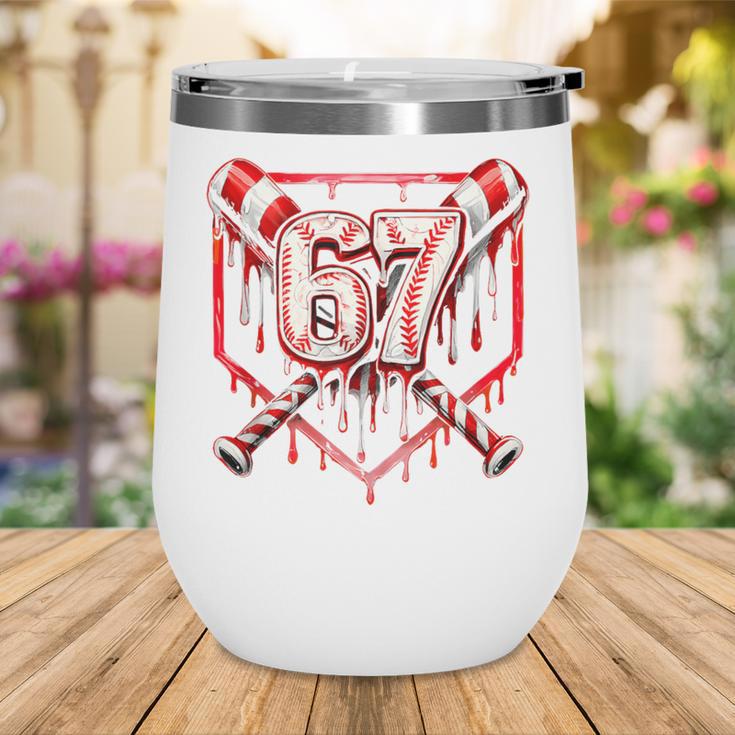Baseball Candy Cane Drip 6 7 Six Seven Meme Christmas Boys Wine Tumbler Baseball Candy Cane Drip 6 7 Six Seven Meme Christmas Boys Wine Tumbler