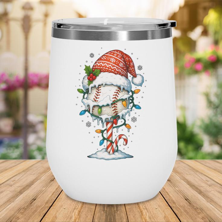 Baseball Christmas Ball Hat Snow Winter Premium Tri-Blend Wine Tumbler