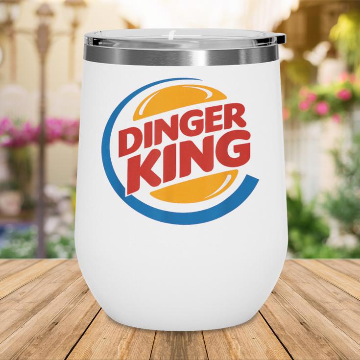 Baseball Dinger King Logo For Home Run Players And Fan Wine Tumbler Baseball Dinger King Logo For Home Run Players And Fan Wine Tumbler