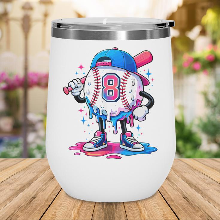 Baseball Drip 8th 8 Year Old Birthday Boys Pitcher Player Wine Tumbler Baseball Drip 8th 8 Year Old Birthday Boys Pitcher Player Wine Tumbler