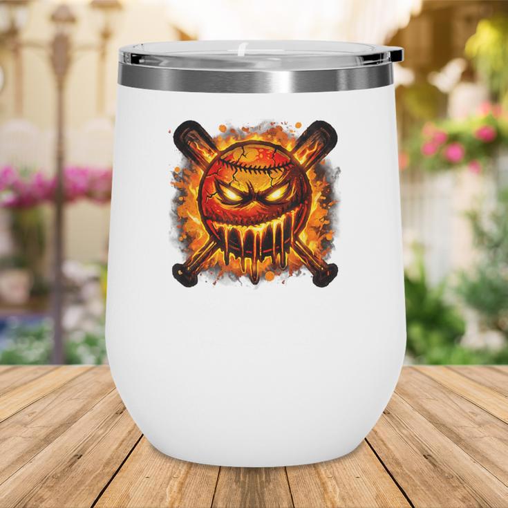 Baseball Drip Angry Lava Slime Ball Graphic Wine Tumbler Baseball Drip Angry Lava Slime Ball Graphic Wine Tumbler