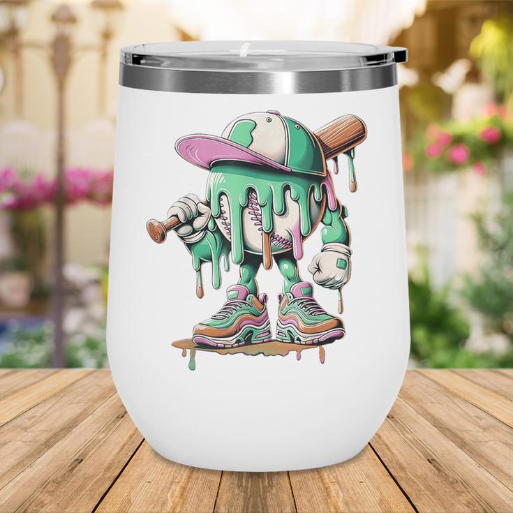 Baseball Drip For Boys Ice Cream Drip Baseball Wine Tumbler Baseball Drip For Boys Ice Cream Drip Baseball Wine Tumbler