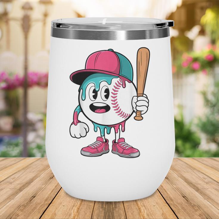 Baseball Drip Boys Ice Cream Youth Wine Tumbler