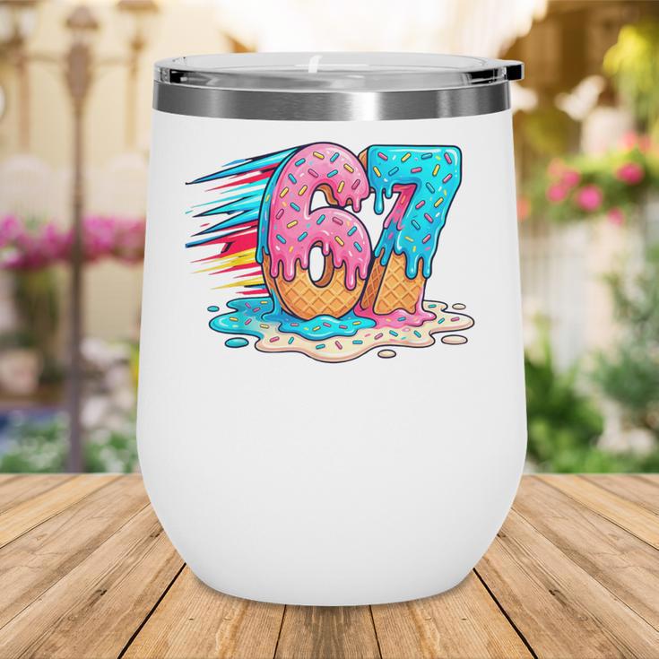 Baseball Drip Ice Cream 67 Graffiti Splash Melt Wine Tumbler