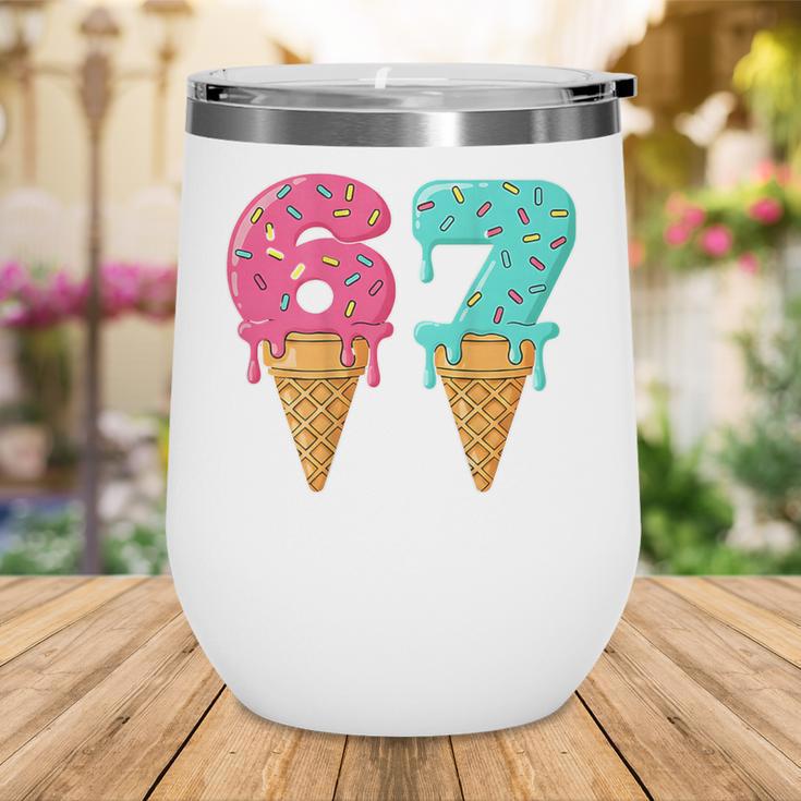 Baseball Drip Ice Cream 67 Baseball Wine Tumbler Baseball Drip Ice Cream 67 Baseball Wine Tumbler