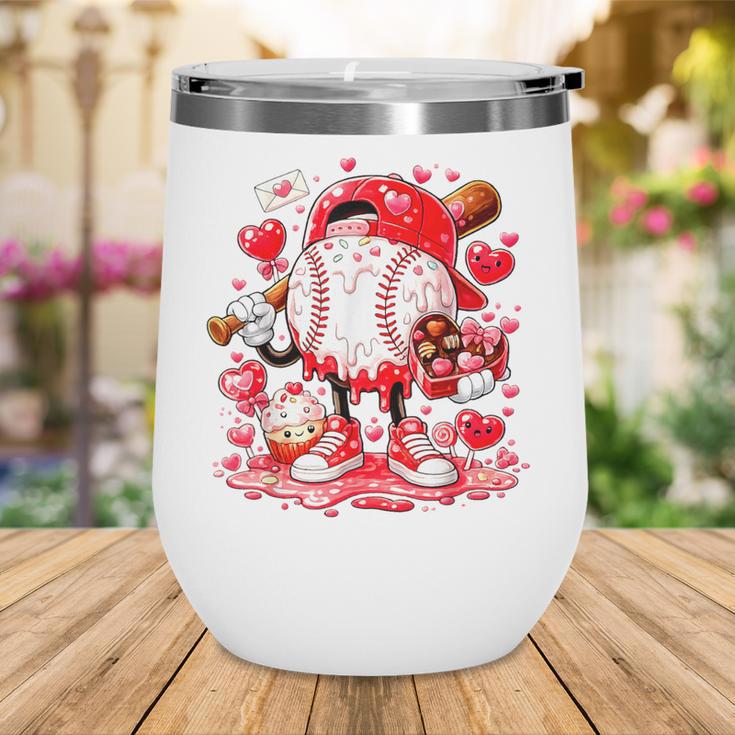 Baseball Drip Ice Cream Boys Kids Youth Valentines Wine Tumbler Baseball Drip Ice Cream Boys Kids Youth Valentines Wine Tumbler