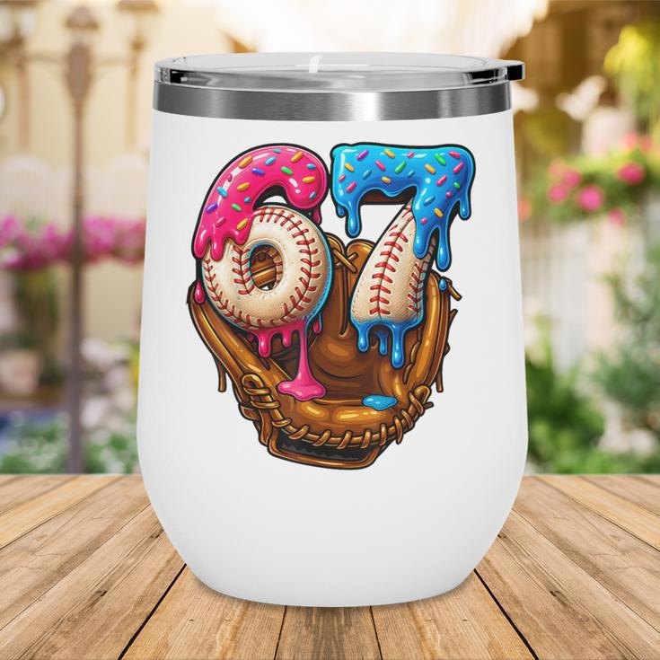 Baseball Drip Ice Cream Number 67 Player Or 67th Birthday Wine Tumbler Baseball Drip Ice Cream Number 67 Player Or 67th Birthday Wine Tumbler