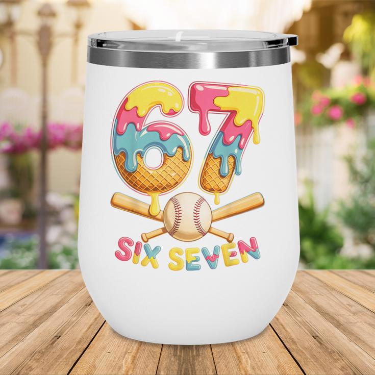 Baseball Drip Ice Cream Number 67 Player Lifestyle Wine Tumbler Baseball Drip Ice Cream Number 67 Player Lifestyle Wine Tumbler